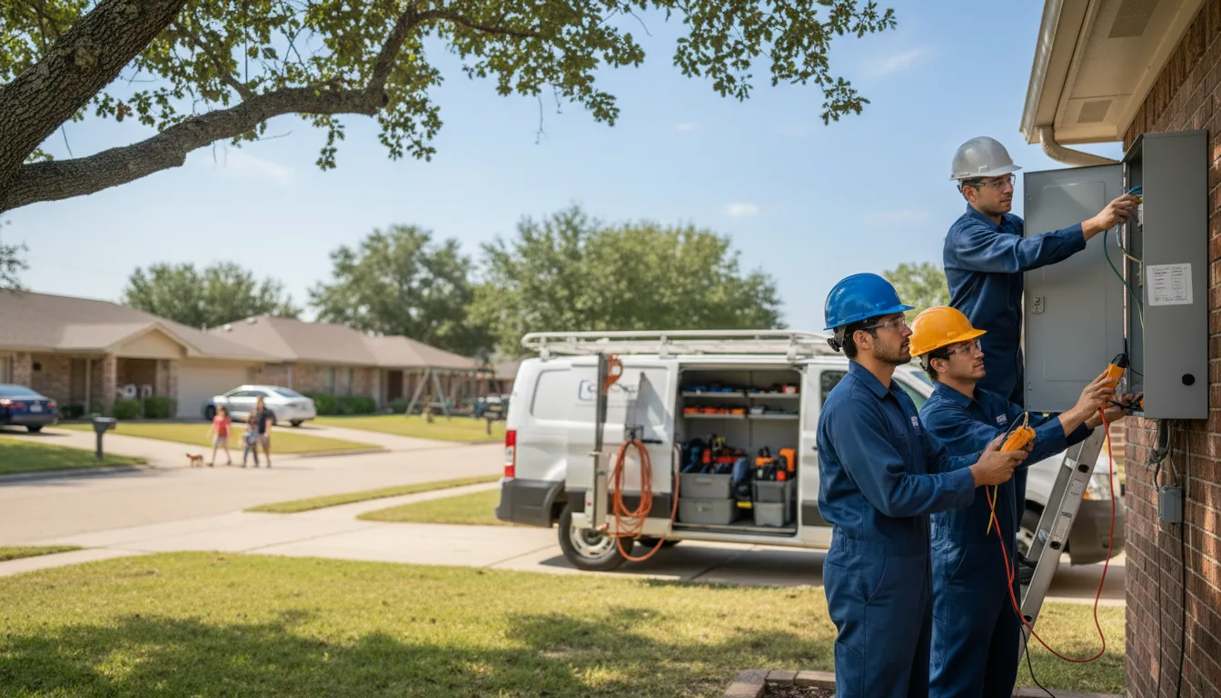 Certified electrician providing emergency electrical services in Dorchester, IA